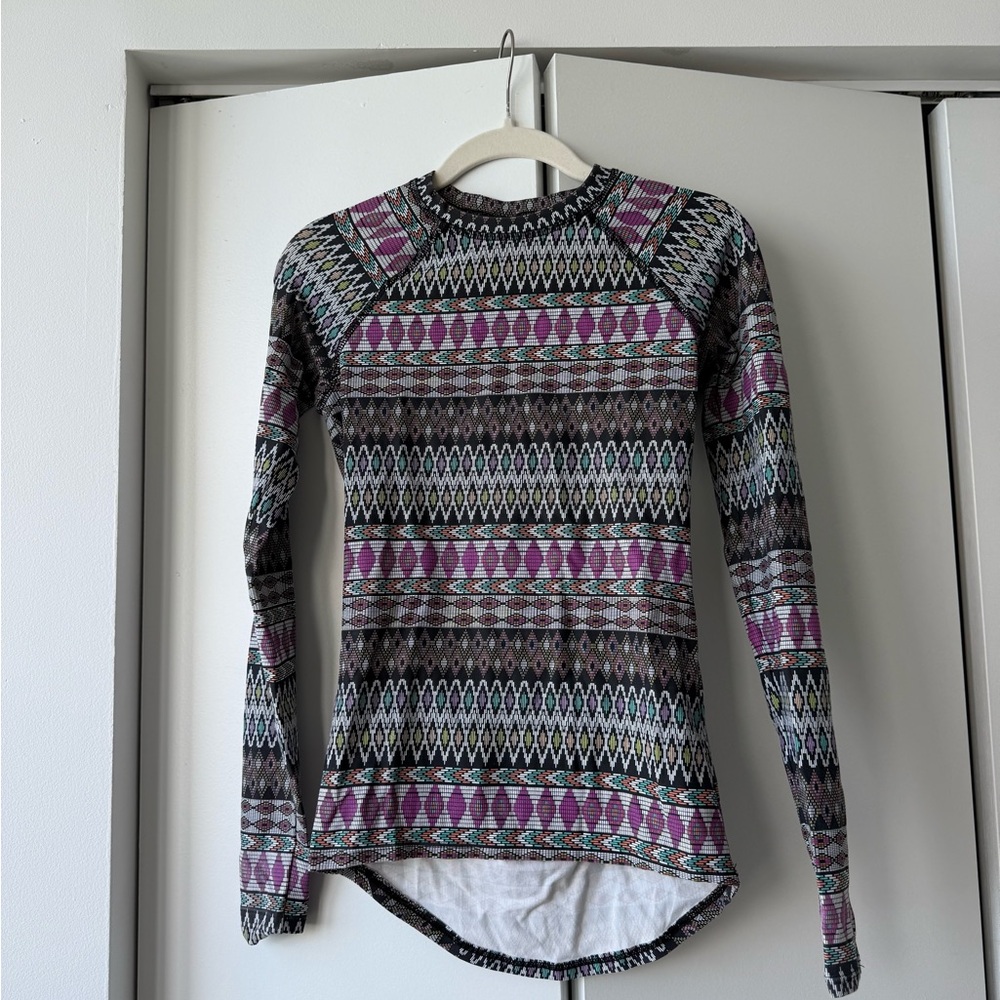 Next Multicolor Patterned Long Sleeve Coverup